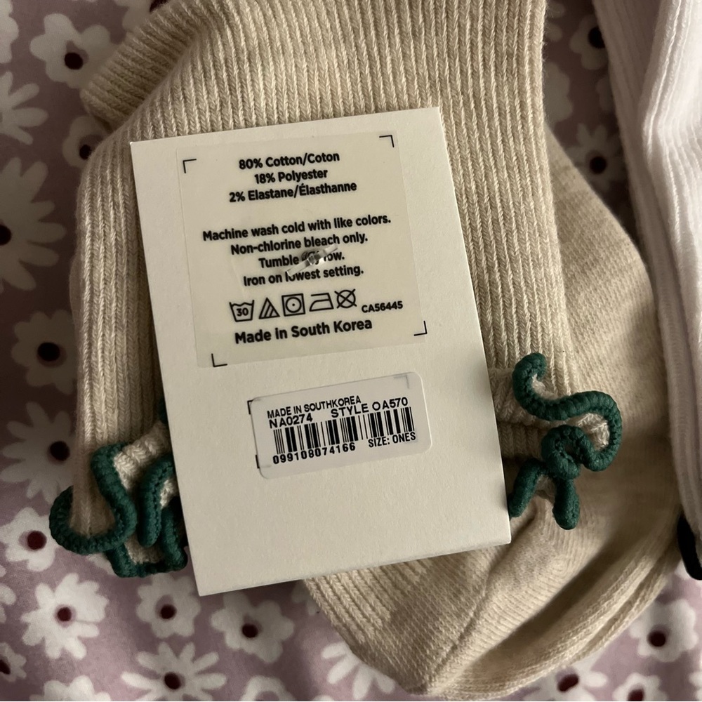 NWT Madewell Ruffle Trim Ankle Socks - 2 pairs - Picture 3 of 7